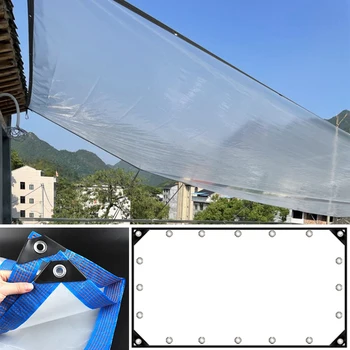 0.1mm прозрачен дъждоустойчив плат начало прозорец ветроупорен запази топло филм балкон сочен растение водоустойчив капак PE брезент