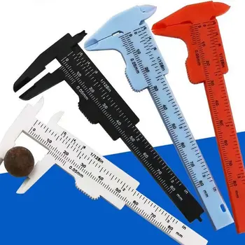 0-80mm пластмасови Vernier шублери пластмасово правило мащаб дълбочина височина измервателен инструмент цифров владетел Консумативи за домашен офис Аксесоари