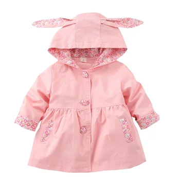 1-4 години Качулка бебе момичета палто деца памучно яке детски дрехи пролет есен ветровка детски якета за момичета