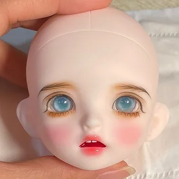 1/6 Грим кукла главата за Bjd Mjd кукла 3D око ръчно изработени ръчно рисувани DIY момиче играчки обличане мода кукла аксесоари подарък