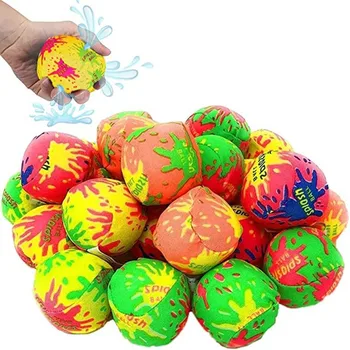 100 / 10pcs Водни топки за многократна употреба Водни играчки Плажни топки Абсорбиращи памучни топки Памук Soaker бомба топки Вода подскачащи топки Басейн
