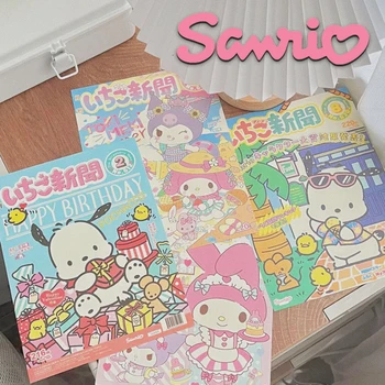 10PCS Sanrio Hello Kitty плакат комплект Kuromi Melody Cinnamoroll Pachacco Pompompurin Месечен плакат стена изкуство момичета спалня декор