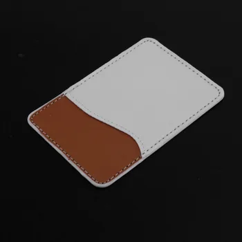 10Pcs сублимационни заготовки Телефон Wallet - PU кожен държач за карти за гърба на телефона стик на iPhone Android DIY заготовки