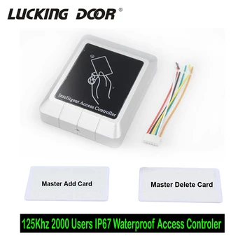 125khz RFID Водоустойчив Без клавиатура Контрол на достъпа EM / ID ключодържател карта Система за контрол на достъпа до вратата Контролер за заключване на вратата 2000 потребител