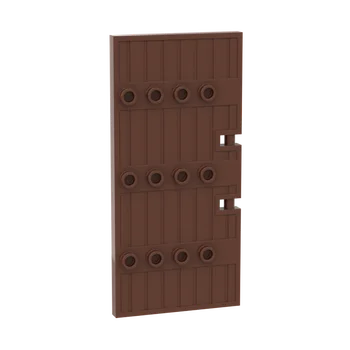 1pc MOC тухлени части 87601 врата 1 x 5 x 8 1/2 Stockade съвместим градивен блок частица DIY задник дете пъзел играчка подарък