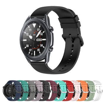 20mm 22mm силиконова резервна каишка за Samsung Galaxy Watch 3 41mm 45mm / Gear S3 S2 / Active 2 40mm 44mm Спортна гривна за часовник