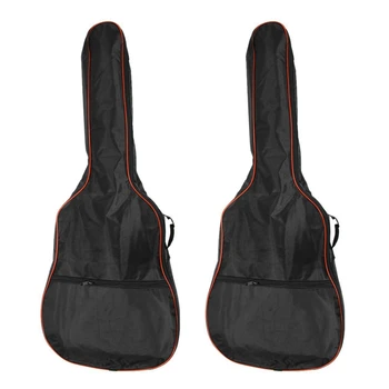 2Pcs 41 инчов класически акустична китара обратно носят капак случай чанта 5Mm презрамки