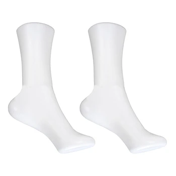 2X женски крака крака крак манекен чорап дисплей мухъл кратко чорап, женски