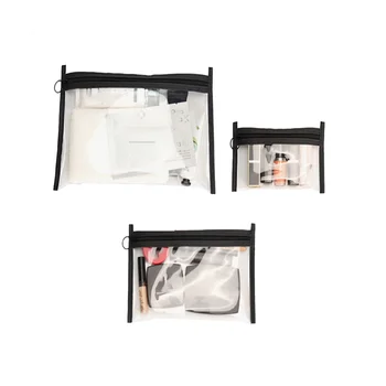 3 Комплекти прозрачна козметична чанта за пътуване Пътуване Преносими тоалетни принадлежности Водоустойчиви Ins Wind Girly чанта за съхранение