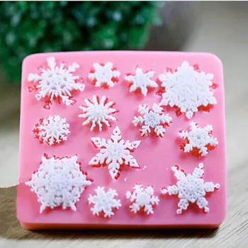 3D снежинка фондан мухъл декориране торта занаятчийски захар шоколад силиконов молд