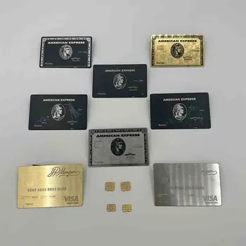 4428 Персонализирана лазерно изрязана усъвършенствана персонализирана магнитна лента Член банка черен метал кредитна карта