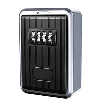  4X Lock Box 4 цифрена комбинация водоустойчива кутия алуминиева сплав устойчива на атмосферни влияния ключ Hider