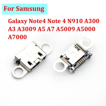 5-10Pcs USB зарядно зарядно устройство за зареждане на док конектор за конектор за Samsung Galaxy Note4 Забележка 4 N910 A300 A3 A3009 A5 A7 A5009 A5000 A7000