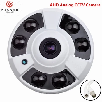 5MP вътрешна HD AHD камера 180 градуса 1.7mm обектив за рибешко око IR нощно виждане 4 IN 1 аналогова вътрешна куполна камера с OSD меню