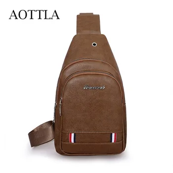 AOTTLA Pu кожа висококачествена чанта за рамо Мъжка марка за пътуване малка чанта многофункционална външна спортна чанта за сандъци Мъже Crossbody чанта
