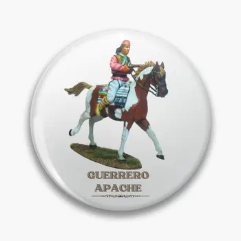 Apache Warrior Indian Wars Pin Soft Button Pin Gift Cute Funny Fashion Hat Women Lover Badge Clothes Brooch Collar Cartoon
