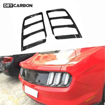 Carbon Fiber Tail Light Trim Задна лампа Bazel Cover за Ford Mustang 2014-2021 Автомобилни декорации за задни светлини Аксесоари за калъфи