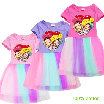Cotton Me Contro Te Rainbow дантела принцеса рокля нови детски рокли за момичета мода карикатура котка коляното дължина вестидос роба enfant