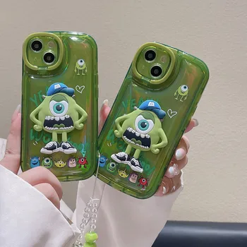 Disney Monsters University Калъф за телефон за iPhone 11 12 13 iPhone 14 Pro Max Cartoon All Inclusive защитно покритие с гривна