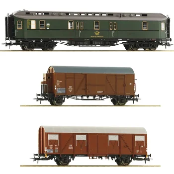 HO 1/87 влак модел ROCO 74091 DB трето поколение пощенски товарен вагон 3-секционен комплект