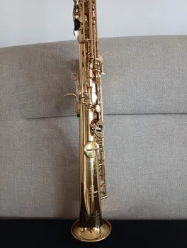 Japan 82z Оригинал 1:1 тип ключ Soprano Саксофон 82 лакиран златен ключ Bb Soprano Sax дървен духов инструмен с калъф