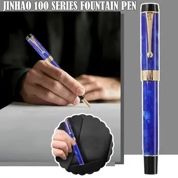 Jinhao 100 серия фонтан писалка соя тофу цвят пълноцветен черешов цвят прах серия бизнес офис подарък писалка стационарно училище