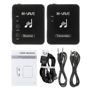 M-Wave WP-10 2.4G безжичен монитор за слушалки Двойка предавател приемник Поддръжка на стерео моно телефон запис функция части