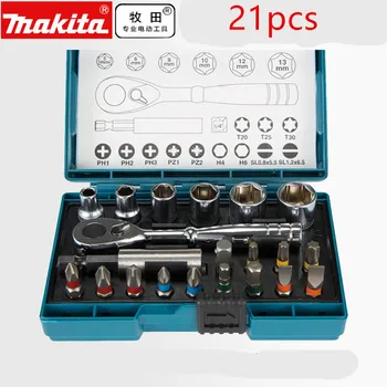 Makita B-54081 Тресчотка и бит-сет 21Pcs DIY силна отвертка механик KIT AUTOCLEAR C / MATRACA И АКСЕСОАРИ
