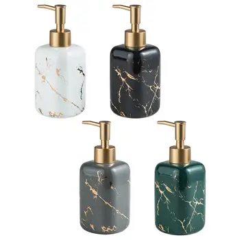 Marble Pattern Soap Dispenser Lotion Bottle Shower Gel Shampoo Bottle Decorative 300ml Luxury Pump for Bathroom Home Restaurant
