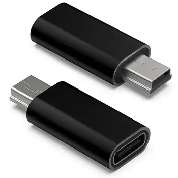 Mini USB към тип C адаптер 5-пинов мъжки мини USB към женски USB тип C конектор за трансфер на данни за MP3 камера PC Conventer