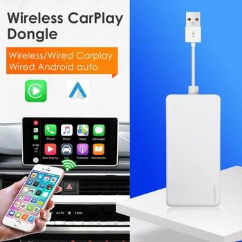 OSSURET за USB безжичен CarPlay Dongle кабелен Android Auto AI кутия Mirrorlink кола мултимедиен плейър Bluetooth автоматично свързване