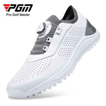 PGM Мъжки обувки за голф Копче за обувки Анти-странични хлъзгащи се водоустойчиви мъжки спортни обувки Маратонки XZ264