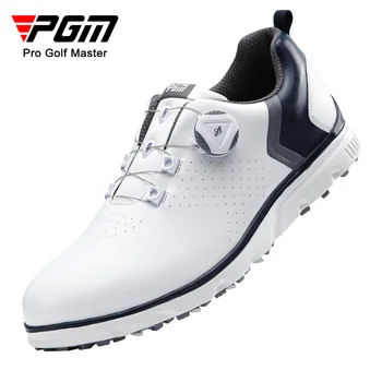PGM Мъжки обувки за голф Копче Връзки за обувки Анти-странични приплъзване Водоустойчиви мъжки спортни обувки Маратонки XZ226