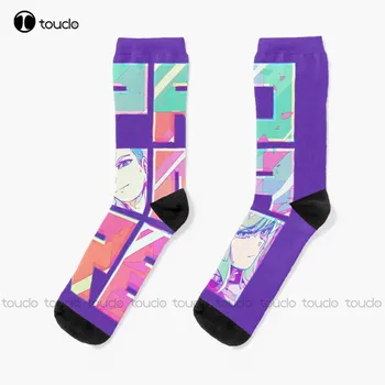 Promare Оригинален дизайн Lio + Galo чорапи чорапи за момичета унисекс възрастни тийнейджър младежки чорапи персонализирани потребителски 360 ° цифров печат