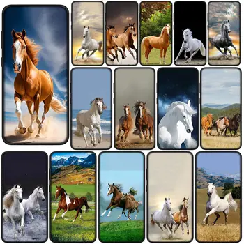 Running Wild Free Horse Cover Калъф за телефон за Realme C2 C3 C25 C21Y C25Y C21 C11 C31 C30 C33 8i 6i 8 6 Pro Funda мек корпус