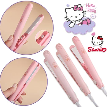 Sanrio Hello Kitty Mini Straight Clipboard Girl Splint Bangs Clip Hair Straightener Cartoon Anime Small Power Bangs Straightener