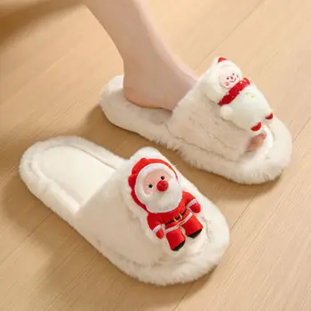 Santa Open памучни чехли зимни дами вътрешни плюшени чехли топли меки плюшени удобни