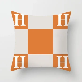 Simple Letter H Line Art Print Pattern Sofa Cushion Covers Pillow Covers Home Decor Party Car Bedding