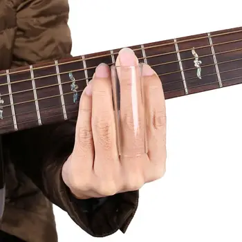 Slider Tube Прозрачен стъклен бас китара Аксесоари за защита на пръстите Аксесоари за китара Плъзгач за пръсти за китара Аксесоари за китара