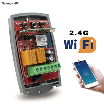 SMG8112 Tuya приемник 433 2ch интелигентен гараж порта контрол универсална команда за гараж RF & Wifi 433.92mhz отварачка контролер Alexa