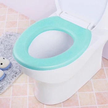 Soft водоустойчив тоалетна седалка капак баня миещи се closestool мат подложка възглавница O-образна тоалетна седалка биде тоалетна корица аксесоар