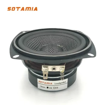 SOTAMIA 1Pc 4 инчов среден клас високоговорител за високоговорител 4 Ohm 30W стъклени влакна гумен ръб високоговорител DIY Bluetooth аудио музикален високоговорител