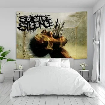 Suicide Silence Deathcore Metal Rock Band Tapestry Bohemian Bar Art Декорация на стена