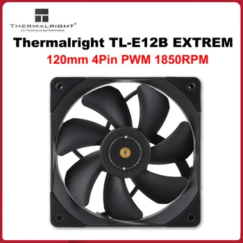 Thermalright TL-E12B EXTREM 120mm Тънък вентилатор на компютърната кутия 4PIN PWM Висока производителност 1850RPM Тих вентилатор на охладителя на процесора