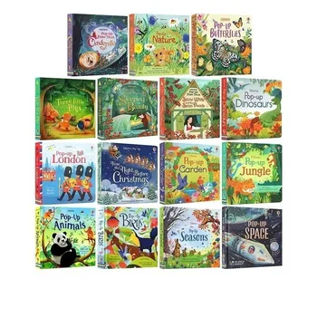 Usborne Pop Up 3D Flap Picture Английски книги за деца Приказки Четене на книги на английски език Монтесори учебни играчки Детски подарък