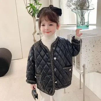Xiaoxiangfeng момичета кратко надолу яке детски зимата нов стил топло яке бебе момиче модерен светлина тънък надолу памук палто