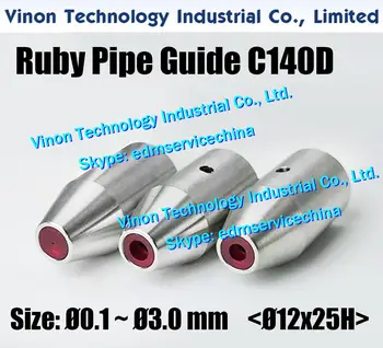 Ø0.8mm edm Ruby Pipe Guide C140D (тип Ruby) Ø12x25H Ръководство за пробиване на тръби за пробивна машина Jinma Baoma, ръководство за електроди