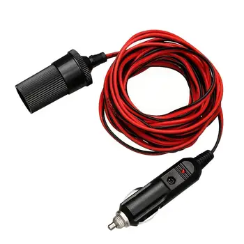  Адаптер за удължителен кабел за запалка за кола Червени и черни линии Professional директно заменят високопроизводителното 5M 12V зарядно устройство