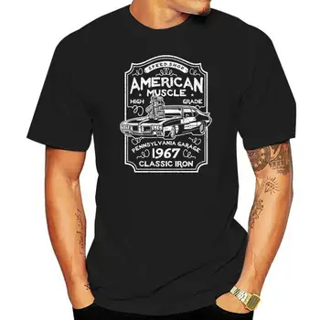 Американска мускулна тениска Мъжка кола гараж Speed Shop