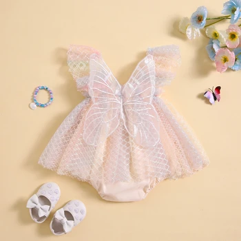 бебе момиче гащеризон рокля риба мащаб печат лято окото гащеризон за новородено малко дете сладък дрехи